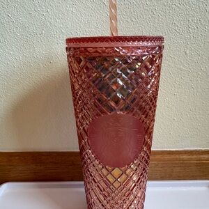 Starbucks Pink Tumbler with Straw